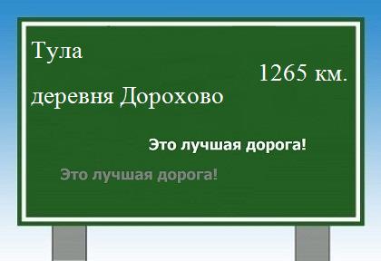 расстояние Тула    деревня Дорохово как добраться