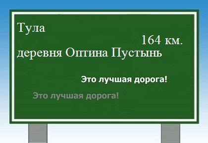 расстояние Тула    деревня Оптина Пустынь как добраться