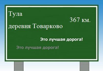 расстояние Тула    деревня Товарково как добраться
