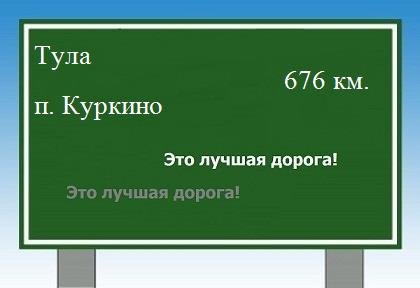 расстояние Тула    поселок Куркино как добраться