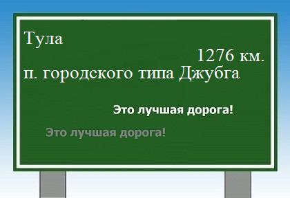 расстояние Тула    поселок городского типа Джубга как добраться