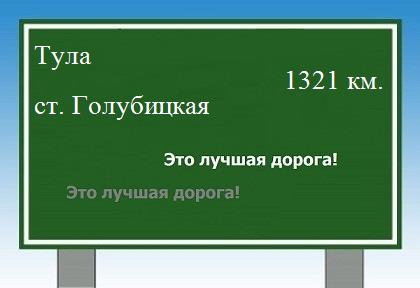 расстояние Тула    станица Голубицкая как добраться