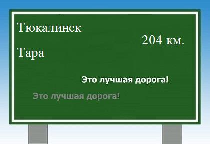 расстояние Тюкалинск - Тара как добраться