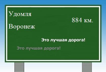 расстояние Удомля    Воронеж как добраться