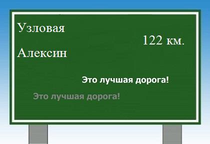 расстояние Узловая    Алексин как добраться