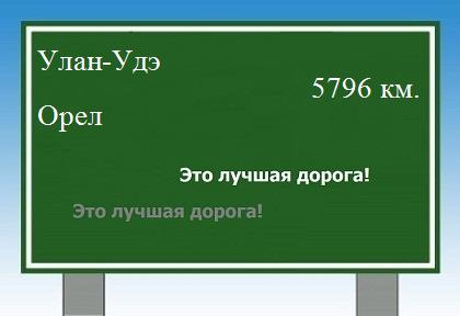 расстояние Улан-Удэ    Орел как добраться