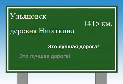 расстояние Ульяновск    деревня Нагаткино как добраться