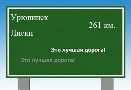 Маршрут от Урюпинска до Лисок