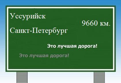 Маршрут от Уссурийска до Санкт-Петербурга