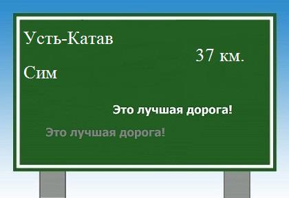 Карта от Усть-Катава до Сима