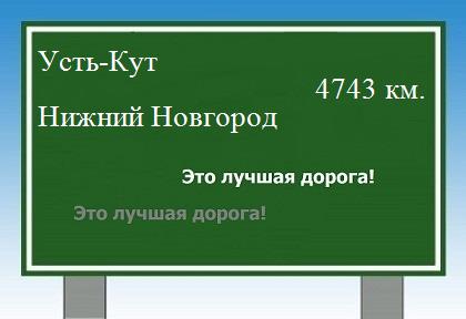 Сколько км от Усть-Кута до Нижнего Новгорода
