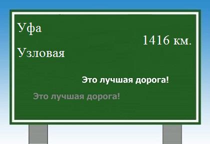 расстояние Уфа    Узловая как добраться