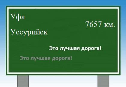 расстояние Уфа    Уссурийск как добраться