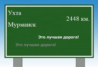 расстояние Ухта    Мурманск как добраться