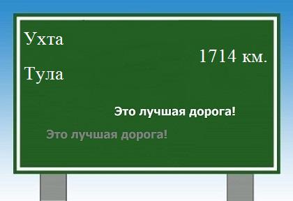 расстояние Ухта    Тула как добраться