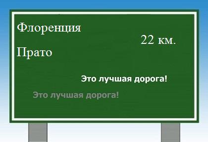 расстояние Флоренция - Прато как добраться