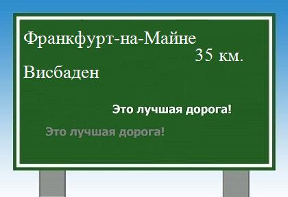 расстояние Франкфурт-на-Майне - Висбаден как добраться