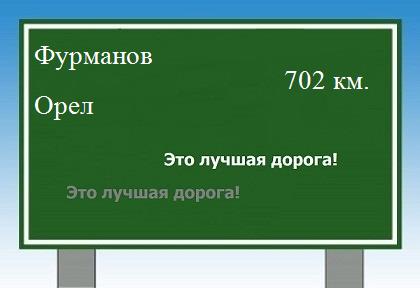 расстояние Фурманов    Орел как добраться