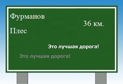 расстояние Фурманов - Плес как добраться