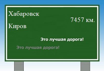 расстояние Хабаровск    Киров как добраться