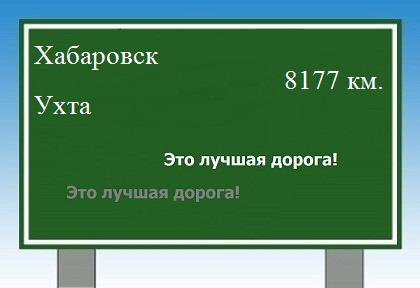 расстояние Хабаровск    Ухта как добраться