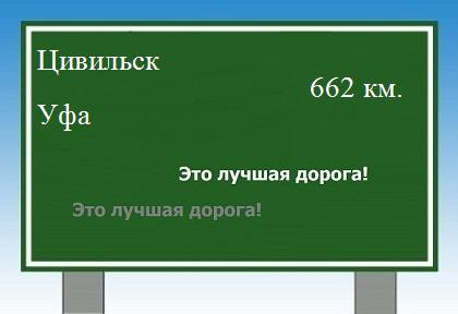 расстояние Цивильск    Уфа как добраться