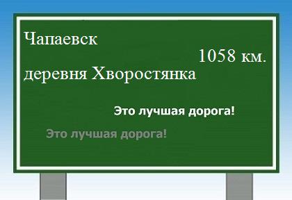 расстояние Чапаевск    деревня Хворостянка как добраться