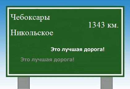 расстояние Чебоксары  &nbsp; Никольское как добраться