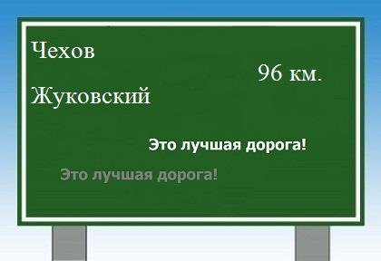 Сколько км от Чехова до Жуковского