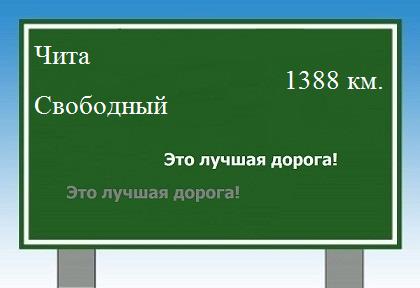 расстояние Чита - Свободный как добраться