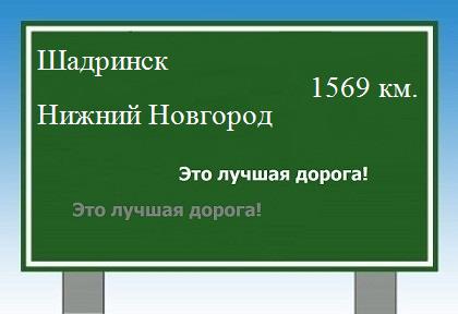 Сколько км от Шадринска до Нижнего Новгорода