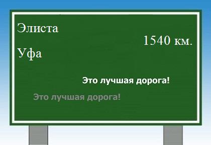 Маршрут от Элисты до Уфы