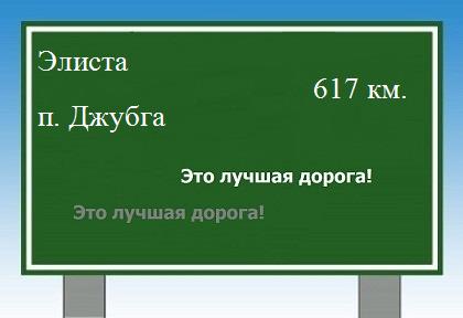 расстояние Элиста - поселок Джубга как добраться
