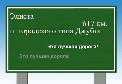 Карта от Элисты до поселка городского типа джубга