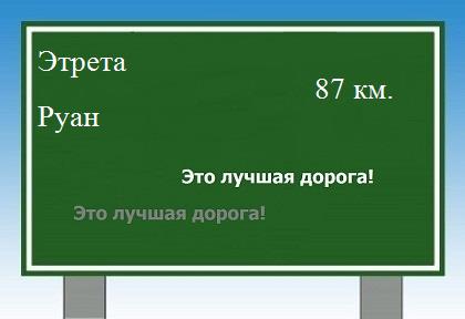 расстояние Этрета    Руан как добраться