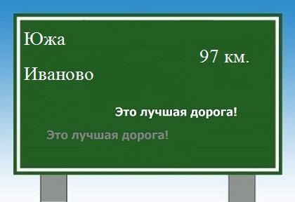 Маршрут от Южи до Иваново