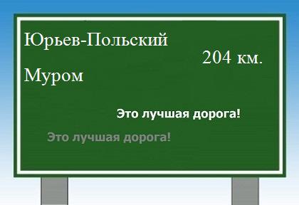 расстояние Юрьев-Польский    Муром как добраться