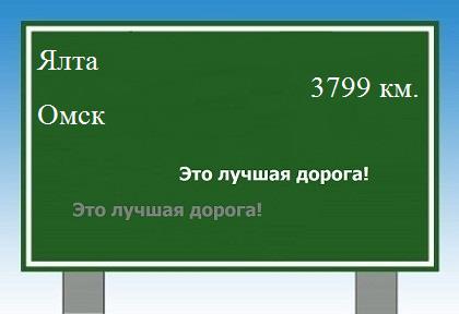 расстояние Ялта    Омск как добраться