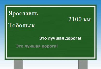 расстояние Ярославль    Тобольск как добраться