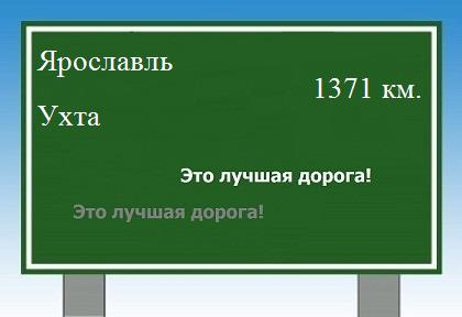 расстояние Ярославль    Ухта как добраться