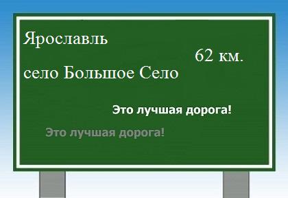 Карта от Ярославля до села Большое Село
