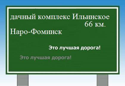 Карта от дачного комплекса Ильинское до Наро-Фоминска