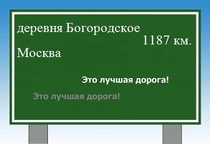 Сколько км от деревни Богородское до Москвы