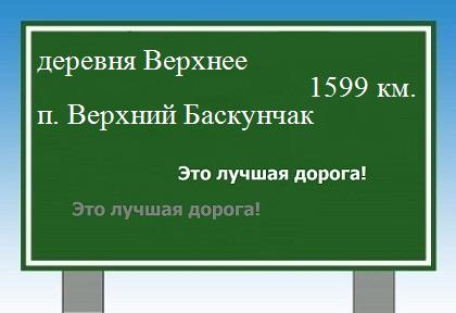 расстояние деревня Верхнее    поселок Верхний Баскунчак как добраться