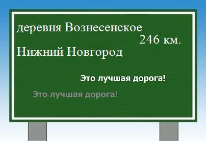 Маршрут от деревни Вознесенское до Нижнего Новгорода