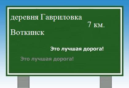 Сколько км от деревни Гавриловка до Воткинска