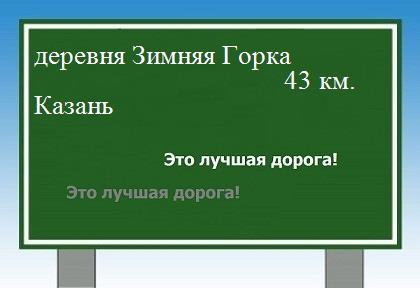 Карта от деревни Зимняя Горка до Казани
