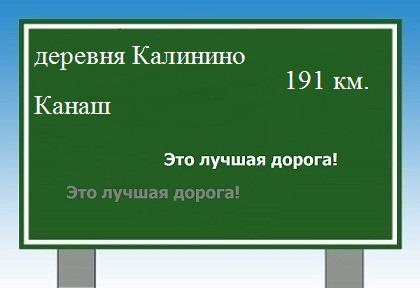 Маршрут от деревни Калинино до Канаша