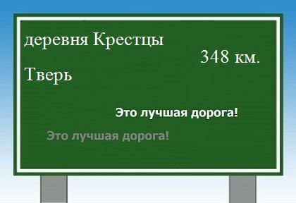 расстояние деревня Крестцы    Тверь как добраться