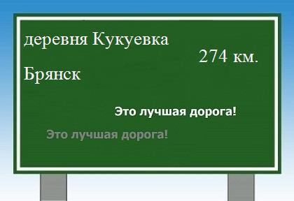 расстояние деревня Кукуевка - Брянск как добраться